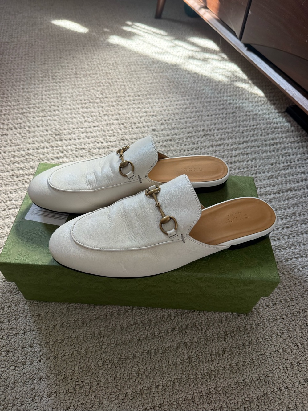 Gucci Mystic White Princeton Mules